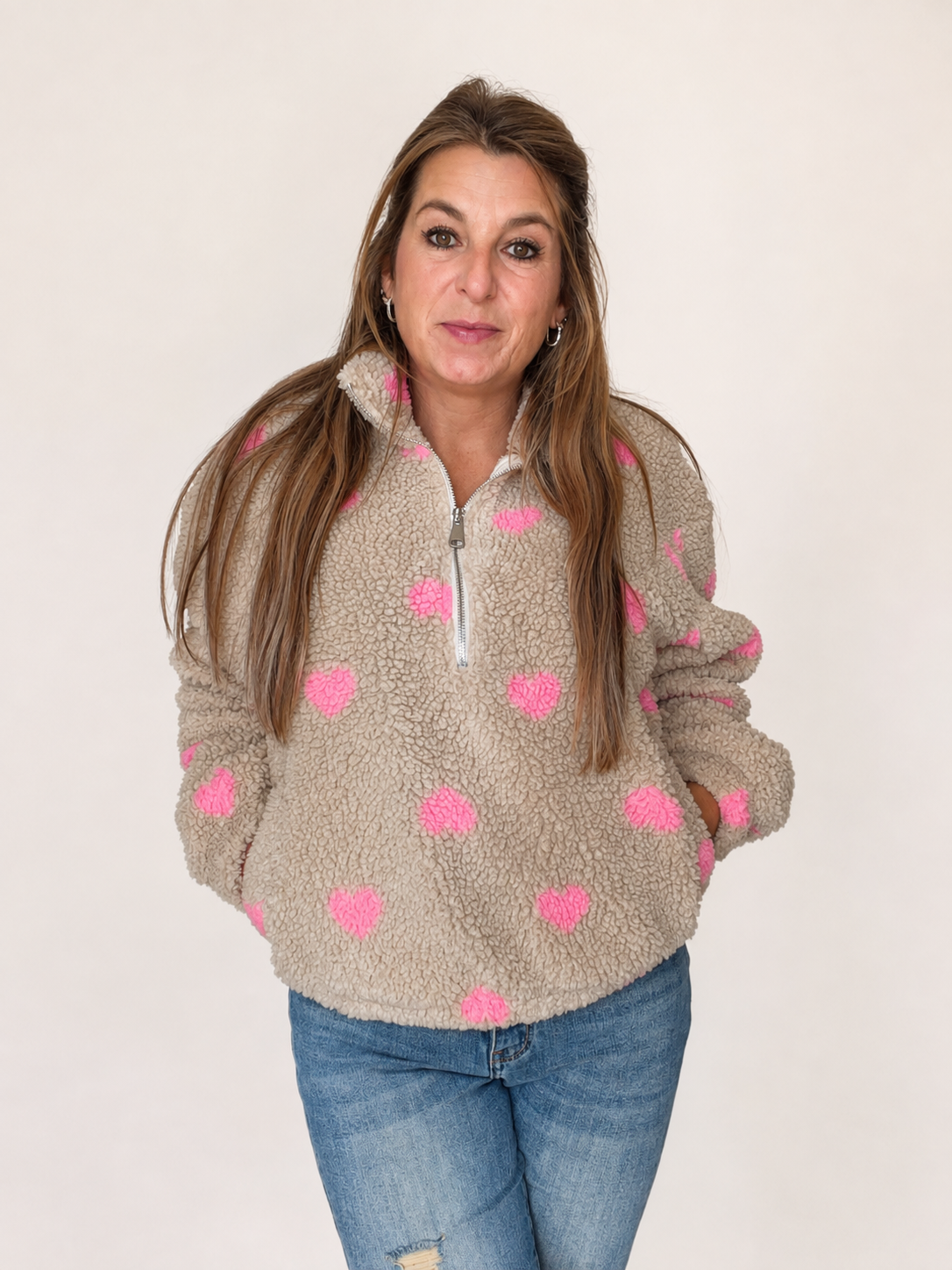 Teddy hartjes Vest Sweater
