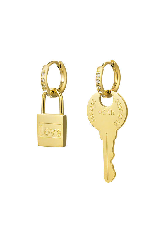 Oorbellen lock & key