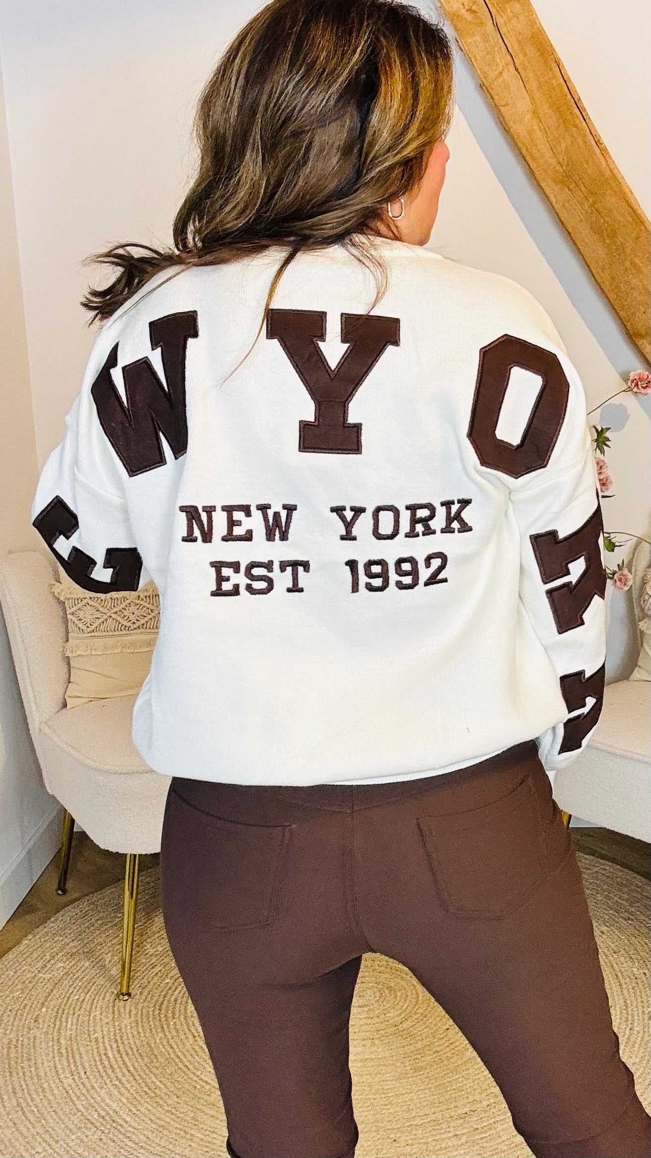 Newyork sweater Beige Bruin