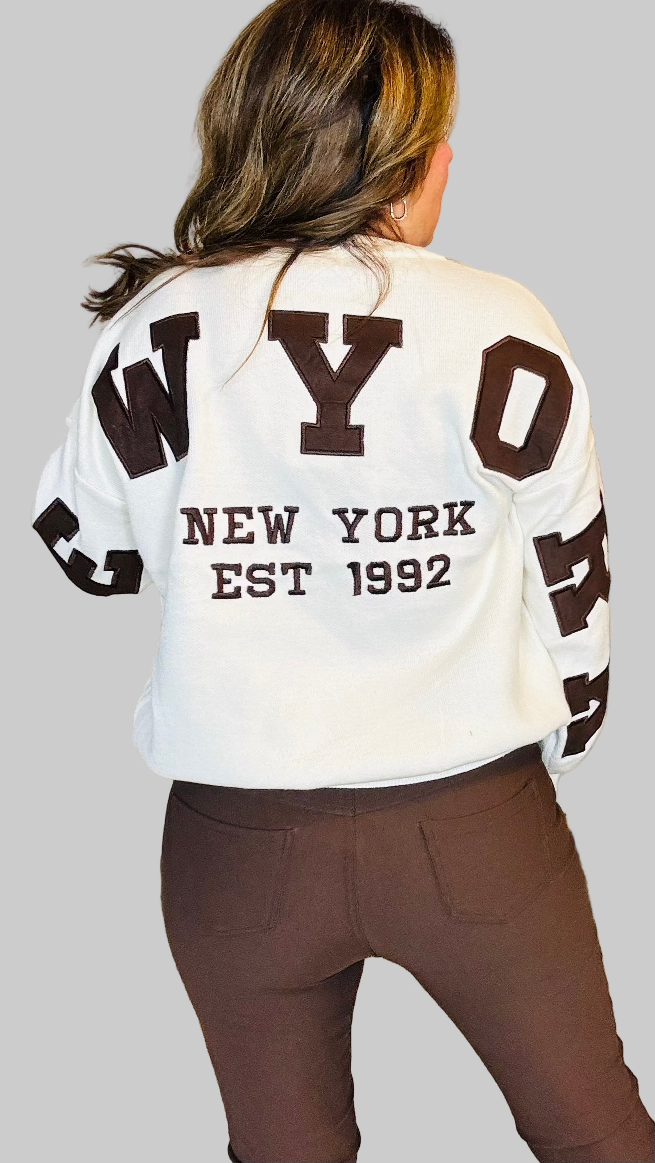 Newyork sweater Beige Bruin