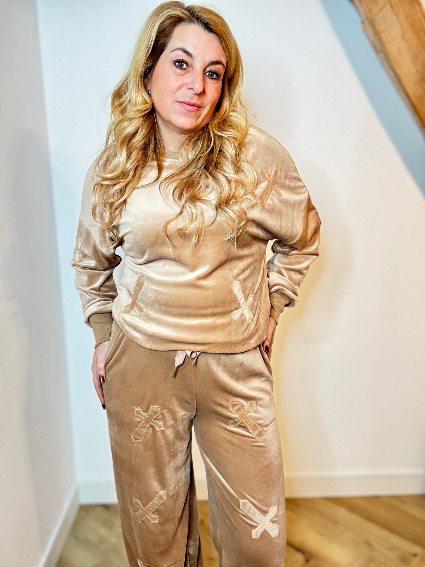 Velvet huispak | Beige
