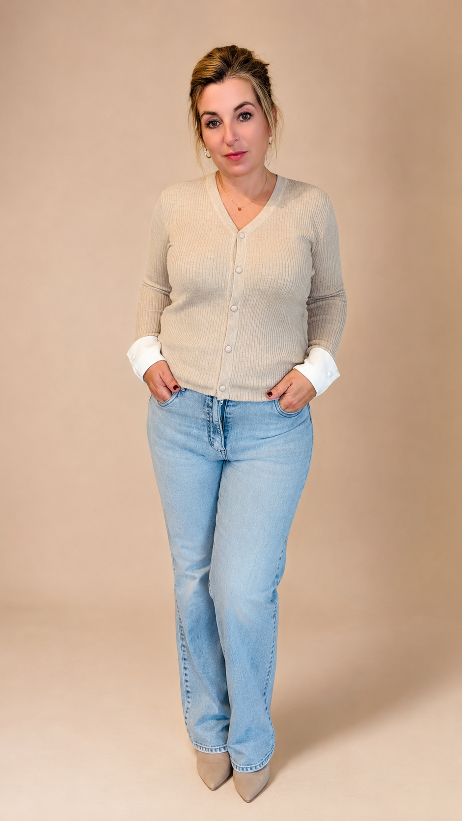 Top Loren Beige maat M/L