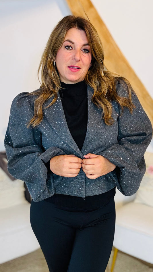 Kira strass puff blazer