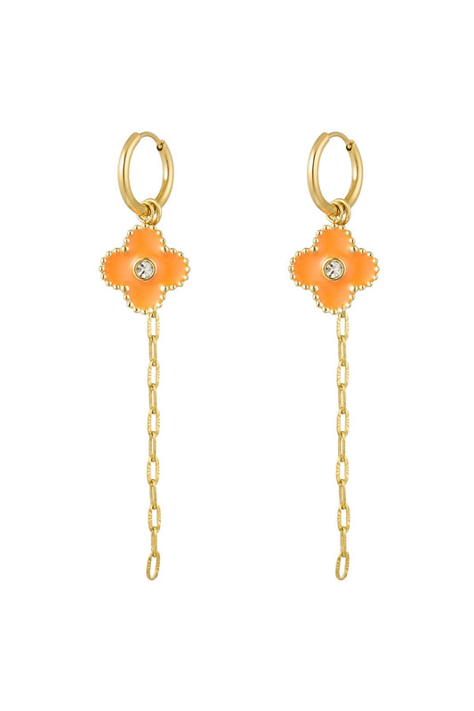 Oorbellen flower chain
