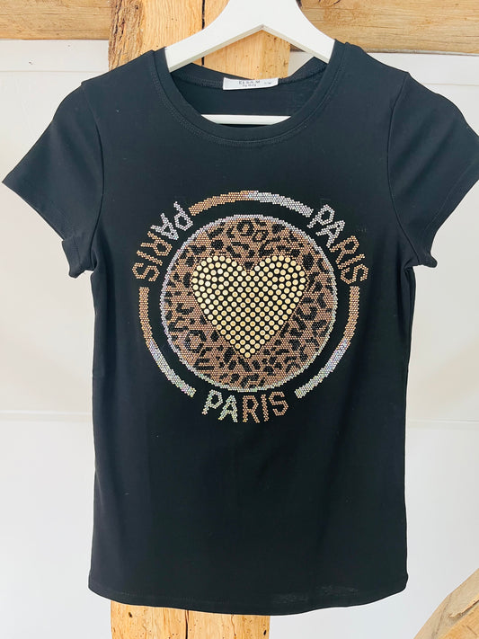 T-shirt Paris heart