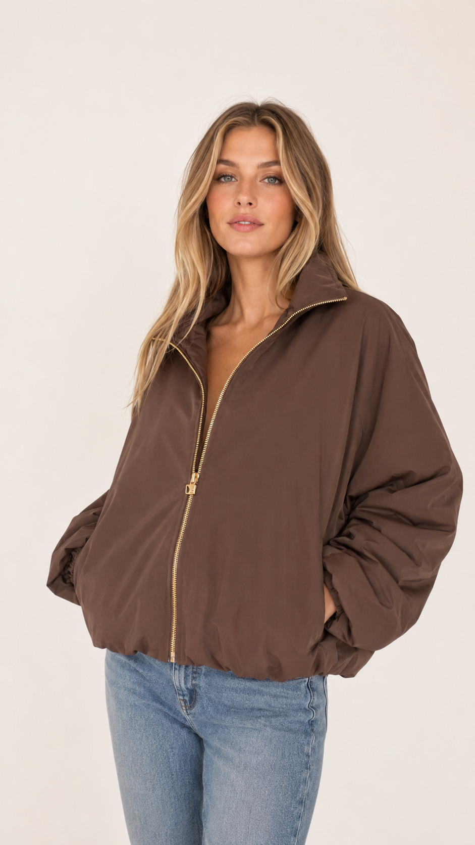 Balloon bomber jacket