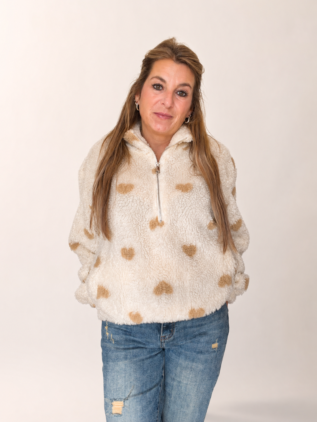 Teddy hartjes Vest Sweater