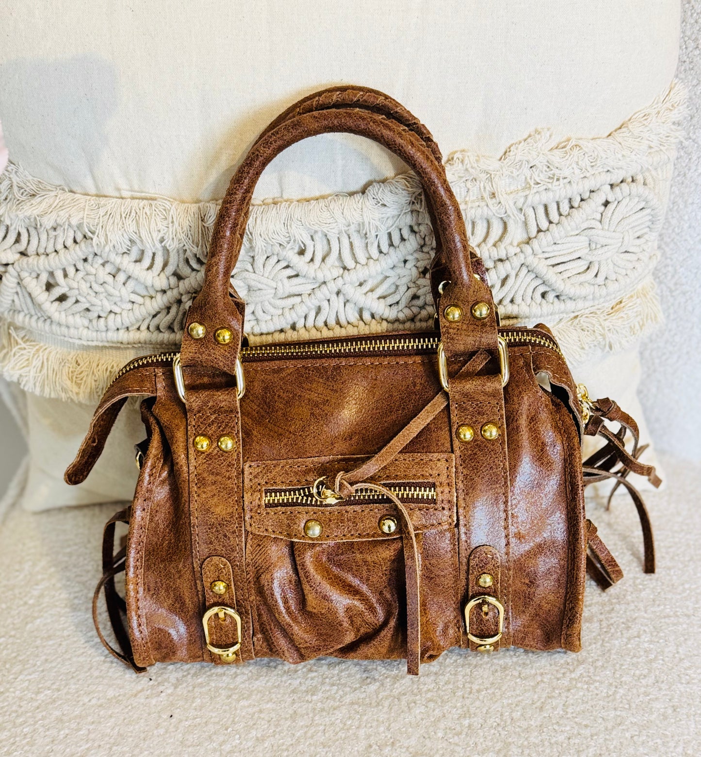 Senna leather bag