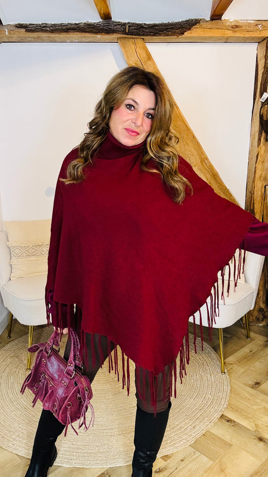 Poncho vest franjes
