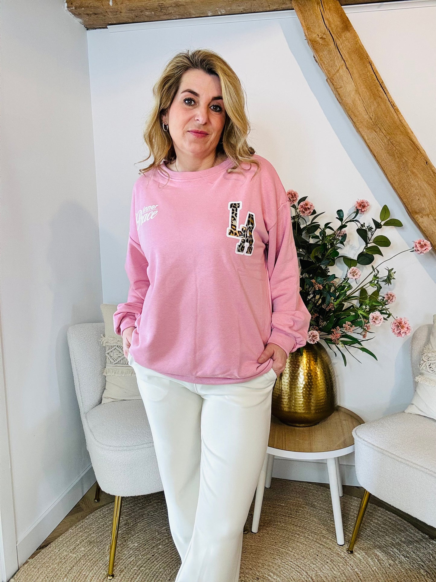 Sweater Inner peace | Roze