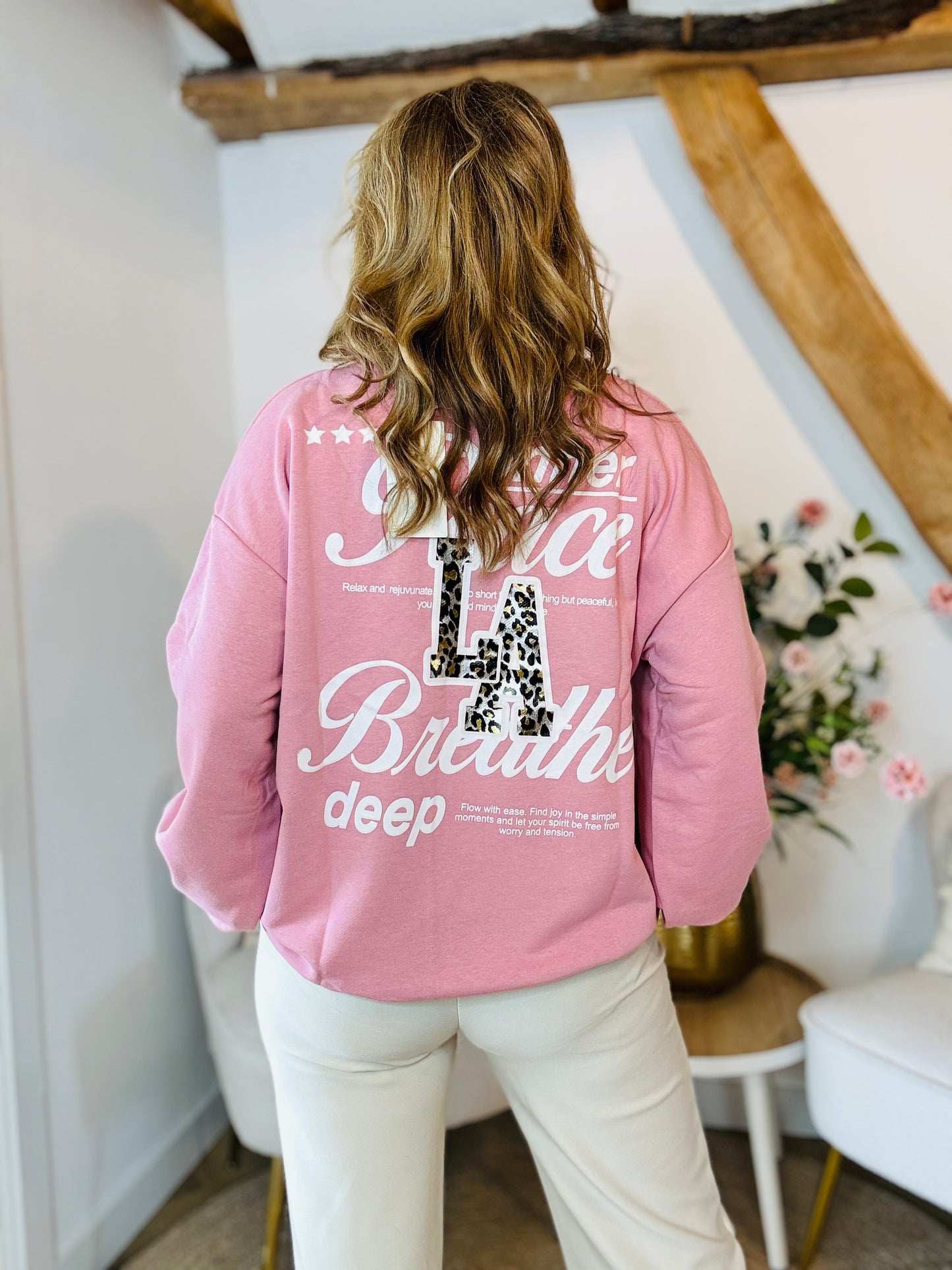 Sweater Inner peace | Roze