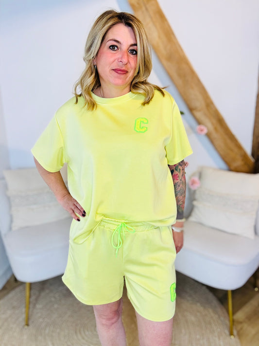 Set T-shirt & short C yellow