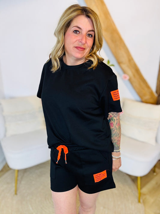 Set T-shirt & short orange label
